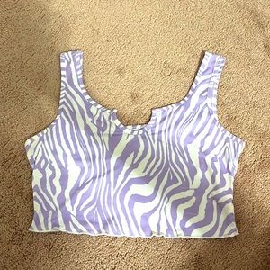 Size medium zebra print crop top